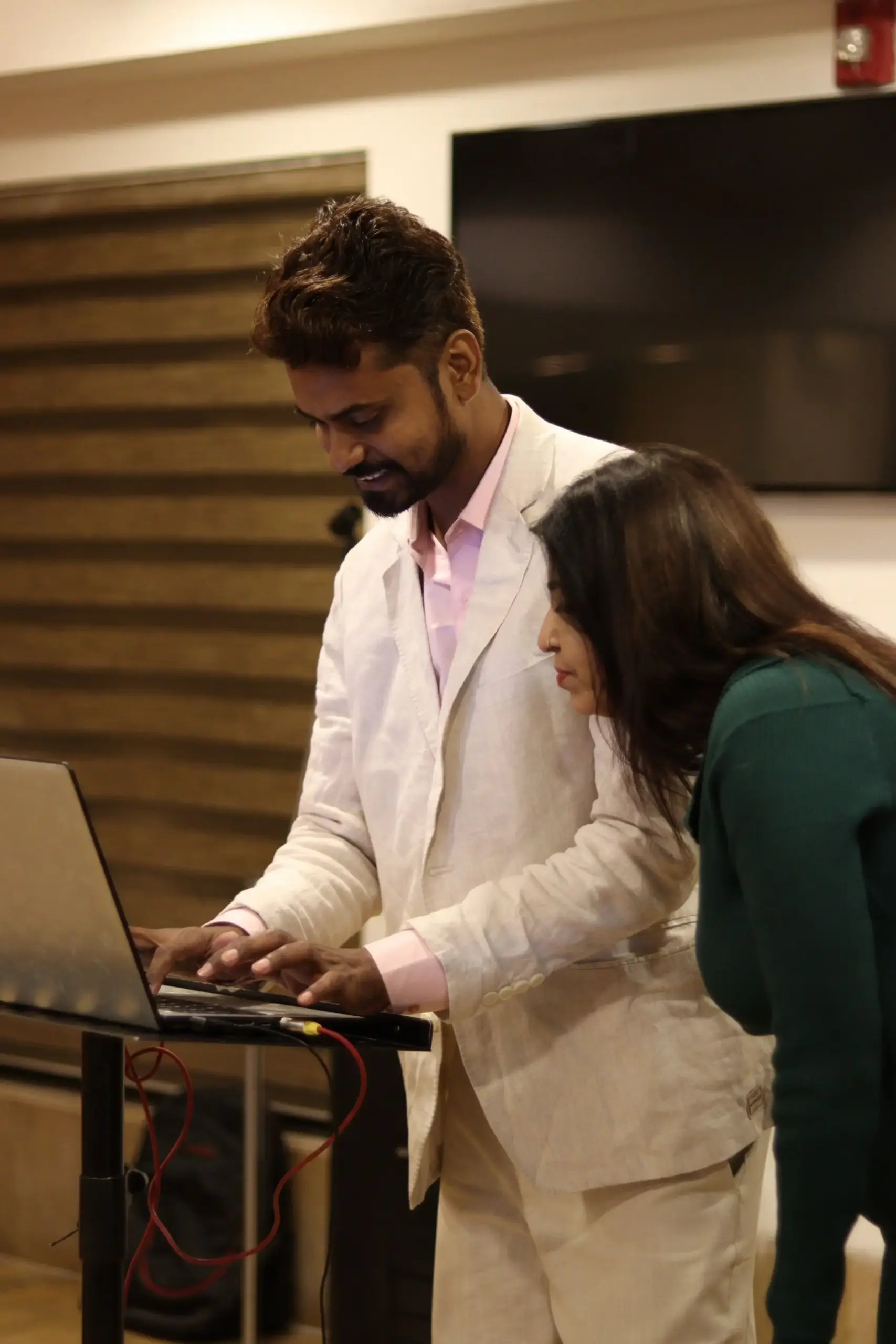 Indian professionals collaborating on a project in an